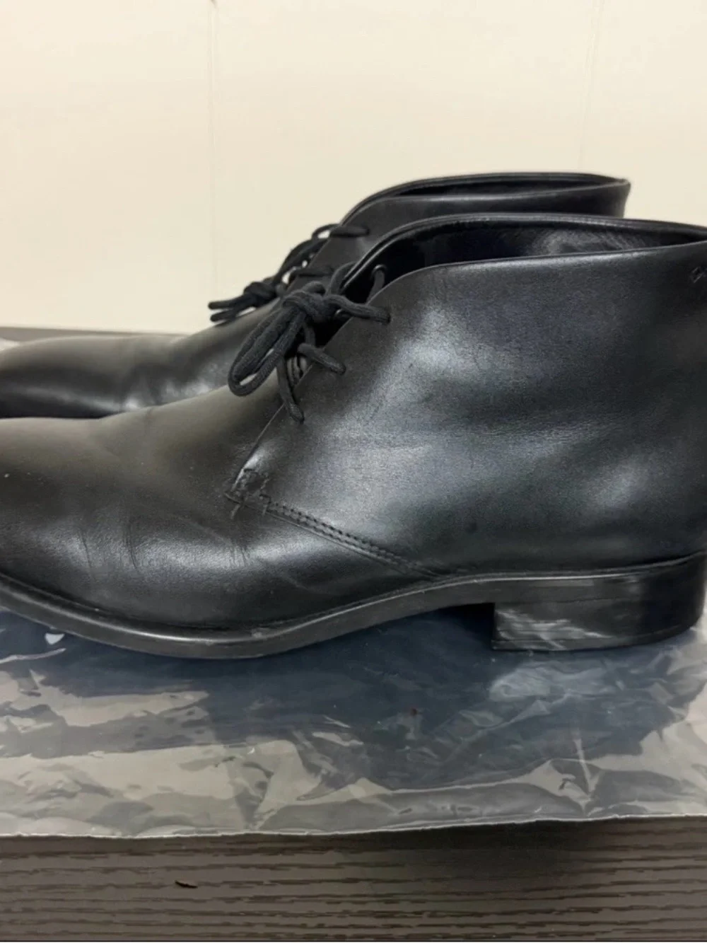 Ecco Citytray Men's Black Leather Chukka Boots 43